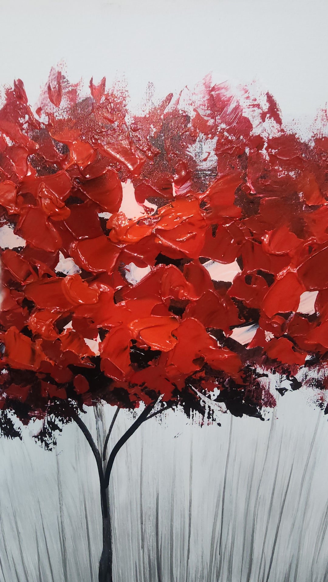 Scarlet Amongst Grey - Hand Painted Artwork - FA41HP