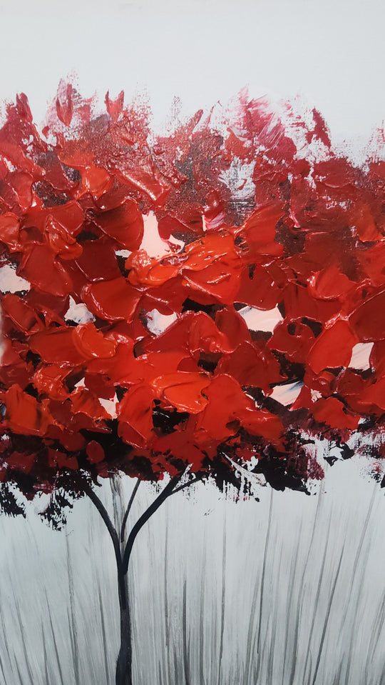 Scarlet Amongst Grey - Hand Painted Artwork - FA41HP