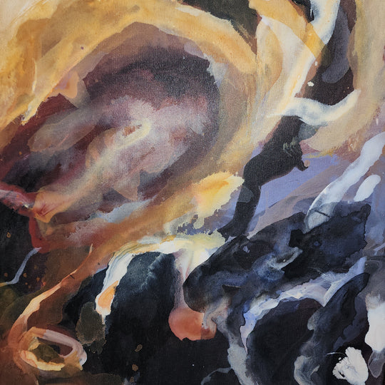 Ember Flow Quartet - Hand Painted Art Set of 4 - MTO-456