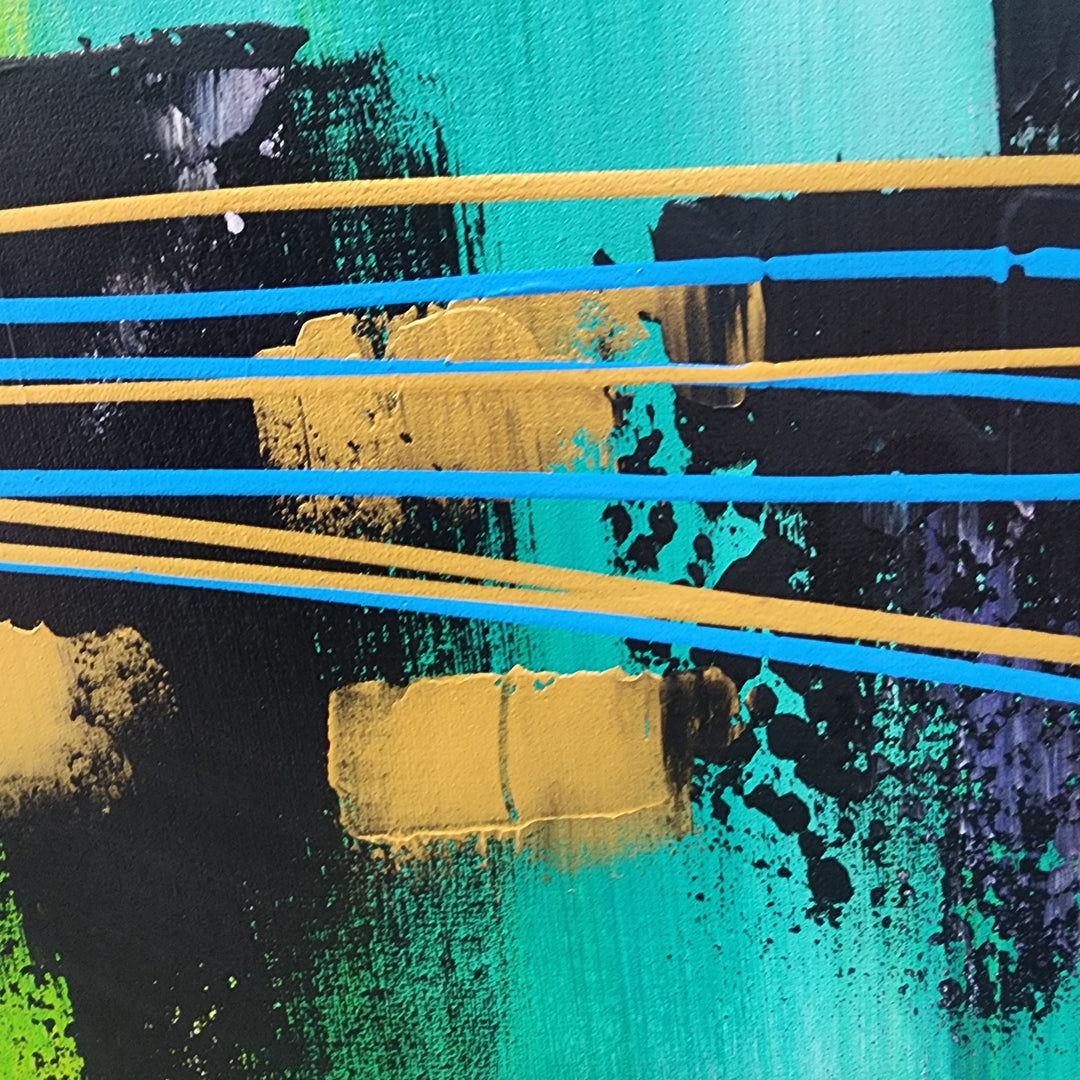 Built By Colour - Stylized Colourful Cityscape Art 100x240cm - Priceless ART:  Australia's Largest Range of Affordable ART