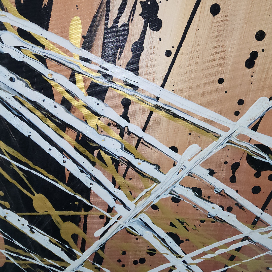 Bronze & Motion Diptych - Hand Painted Art Set - MTO-455