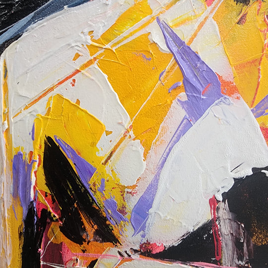 The Nude - Stunning Artwork Depicting a Female Nude Emboldened with Striking Colours, Size 120x120cm