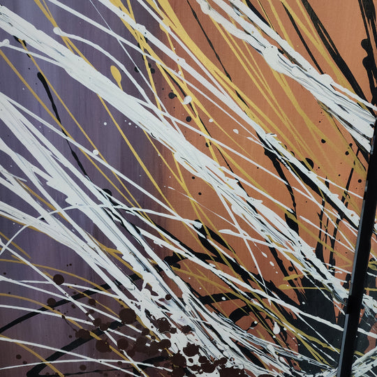 Bronze & Motion Diptych - Hand Painted Art Set - MTO-455