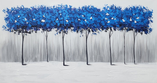 Sapphire Amongst Grey - Hand Painted Artwork - YA495