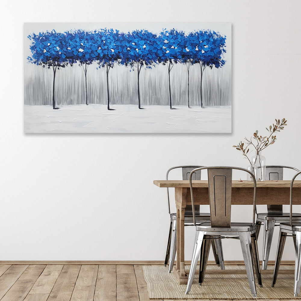 Sapphire Amongst Grey - Hand Painted Artwork - YA495