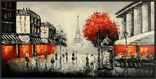 Parisian Dreams - Shadow Framed Embellished Canvas Art - Multiple Sizes - YA507B