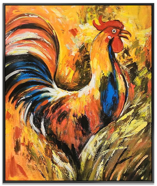 Rooster - Striking Modern Abstract Depiction of a Colourful Rooster