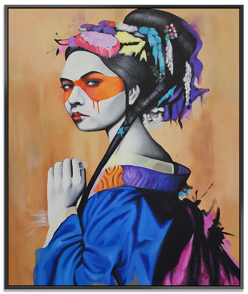 Oriental Beauty - Highly Detailed Portrait of a Young Woman of Eastern Descent, Size 100x120cm