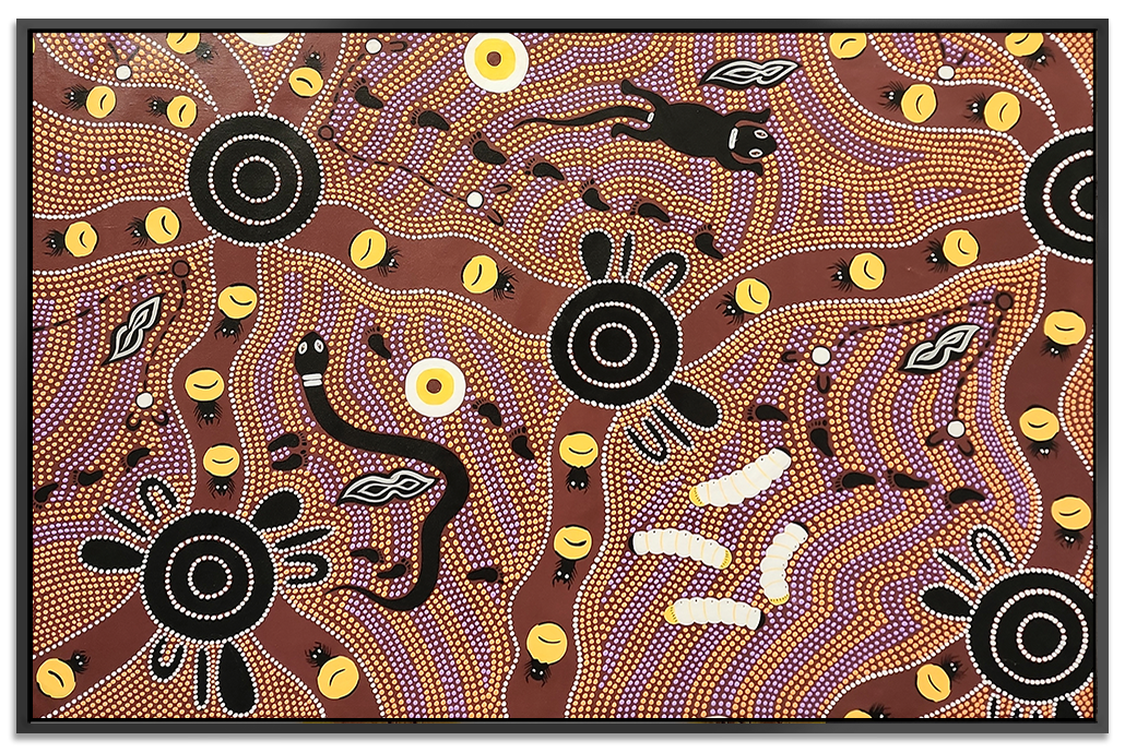 Of The Dreaming - Beautiful Modern Dot Painting Artwork, Feature Size 100x150cm