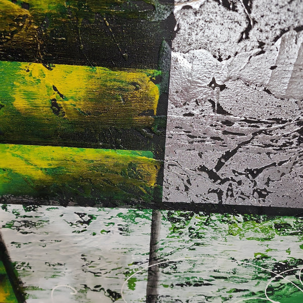 Natural Uniformity - Striking Green Modern Abstract Art size 100x120cm.