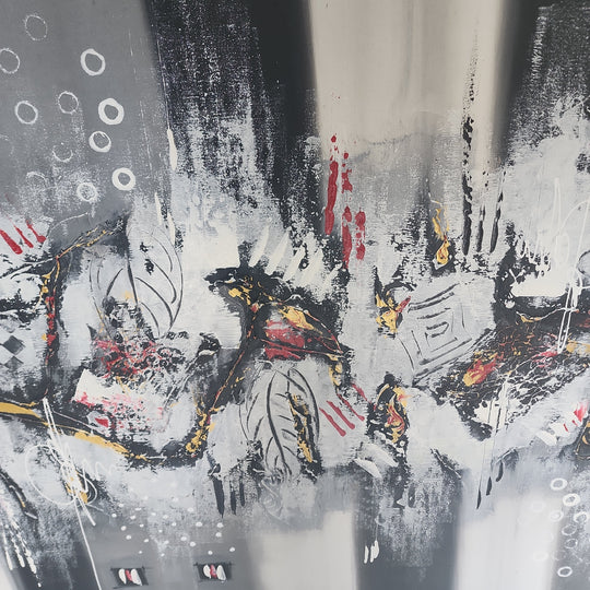Abstract Apparition - Stunning Muted Abstract Modern Art 100x200cm