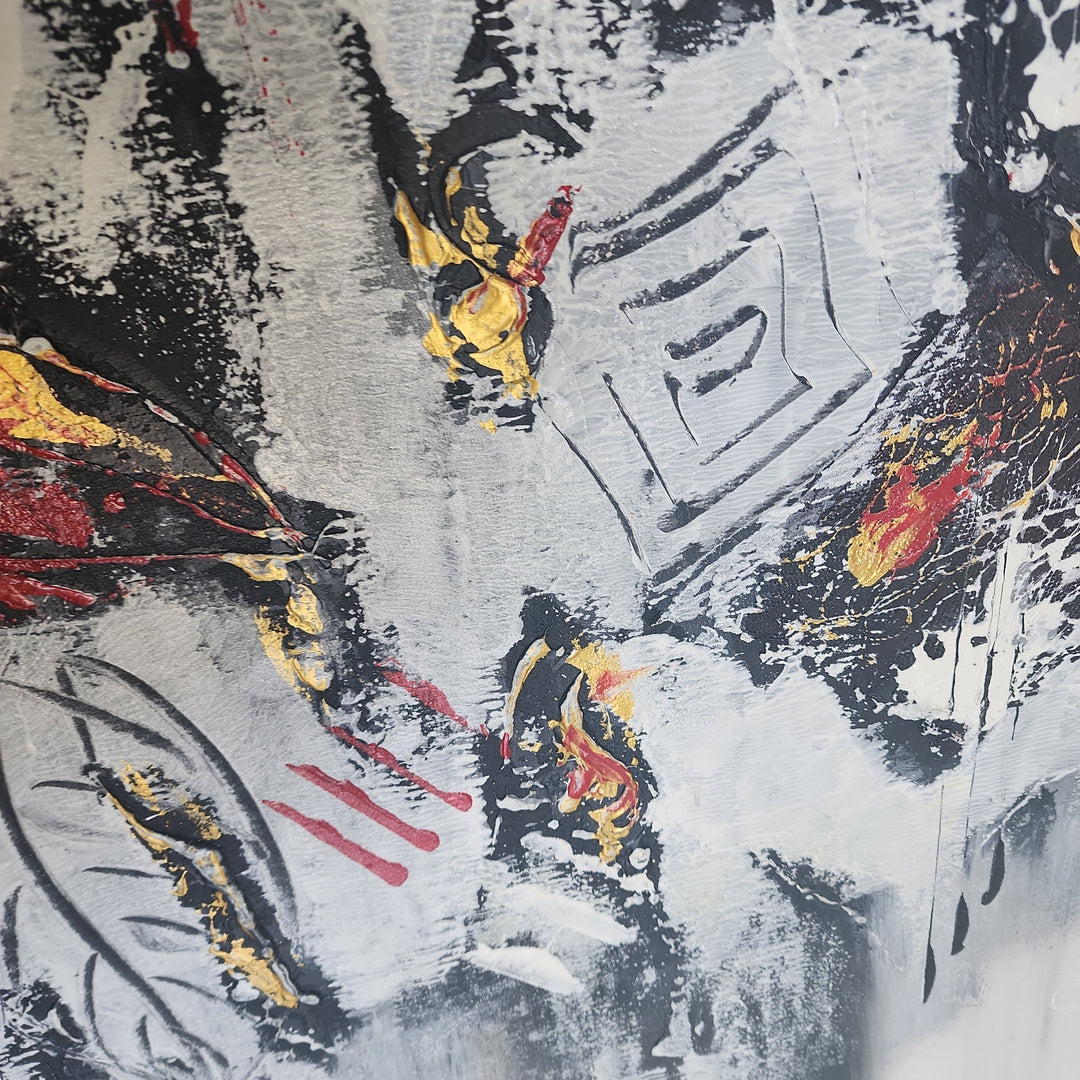 Abstract Apparition - Stunning Muted Abstract Modern Art 100x200cm