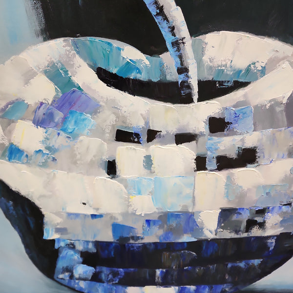 Apple Ecstasy - An Apple Painted in the Style of a Disco Ball Size 100x100cm