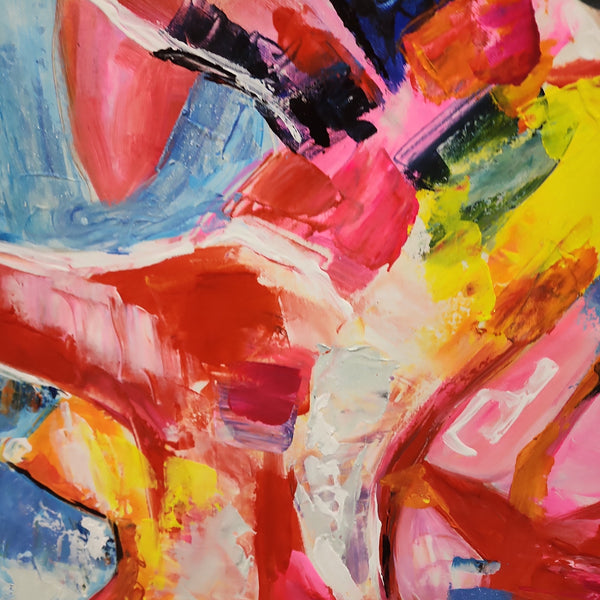 Colourful Nude - Striking Modern Abstract Female Nude Size 100x120cm