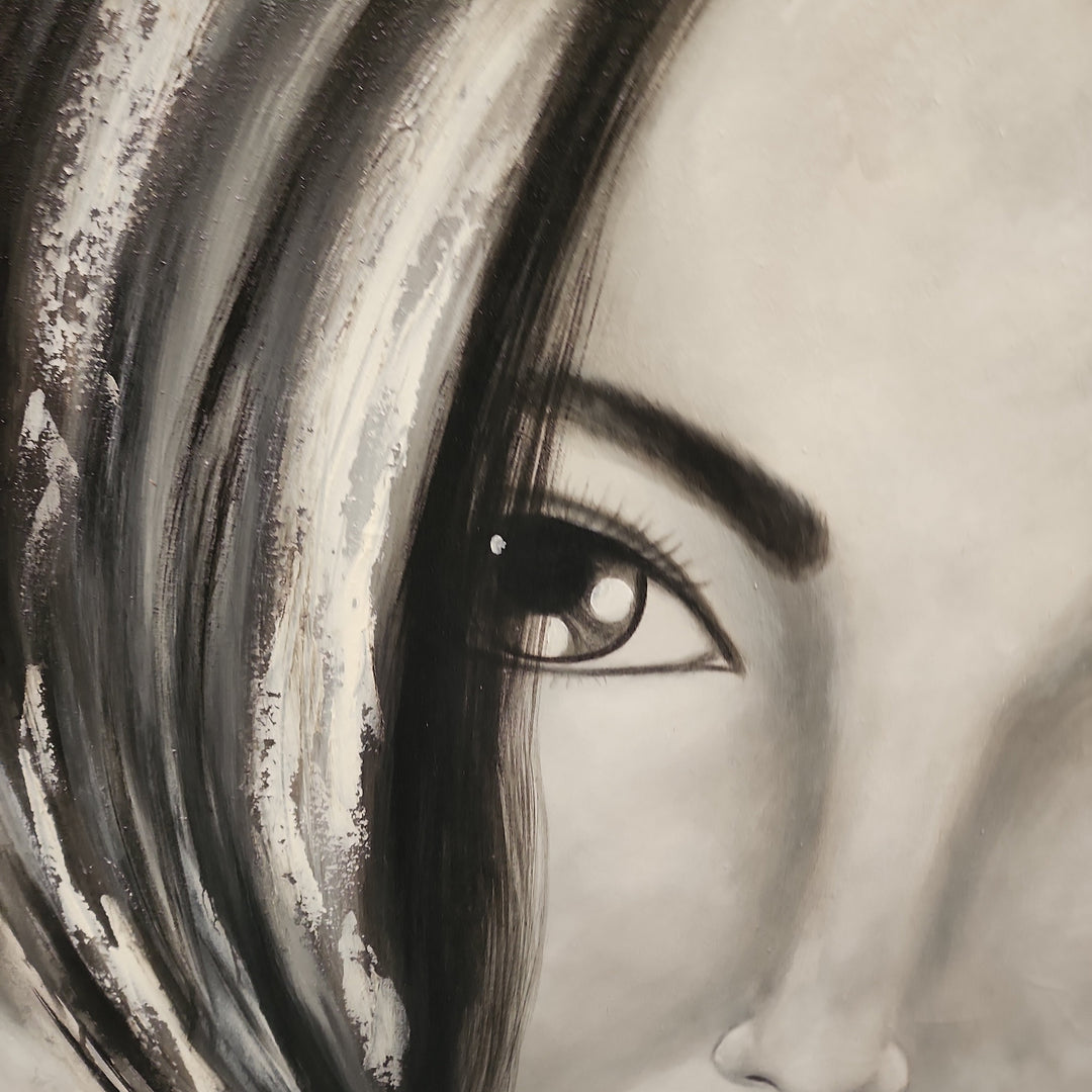 Portrait of a Girl - Beautiful Portrait of a Young Girl Size 100x120cm