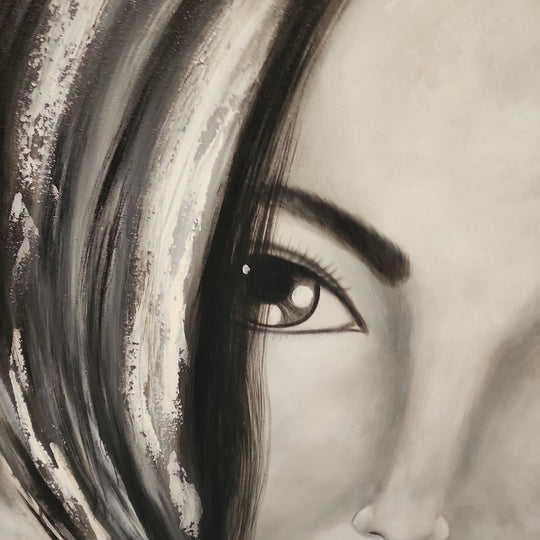 Portrait of a Girl - Beautiful Portrait of a Young Girl Size 100x120cm