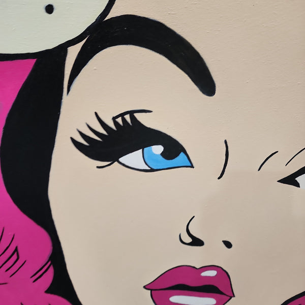 Perfection! - Whimsical Pop Art Inspired by Classic Comics Size 100x100cm