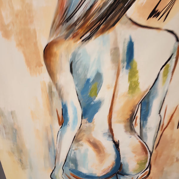 A Nude - Elegant Depiction of a Female Nude Size 100x120cm