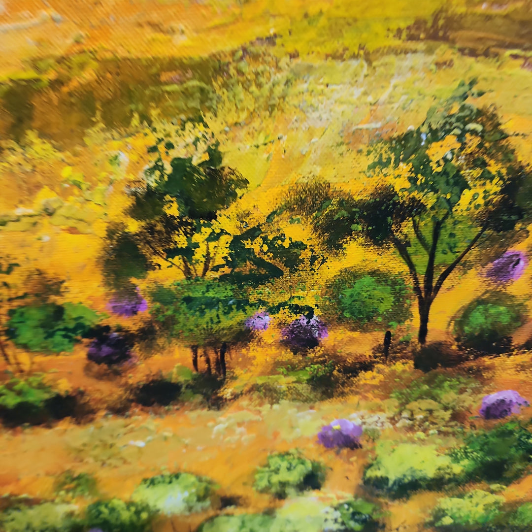 Flinders Ranges - Highly Textural Hand Painted Depiction of the Flinders Ranges, size 80x200cm