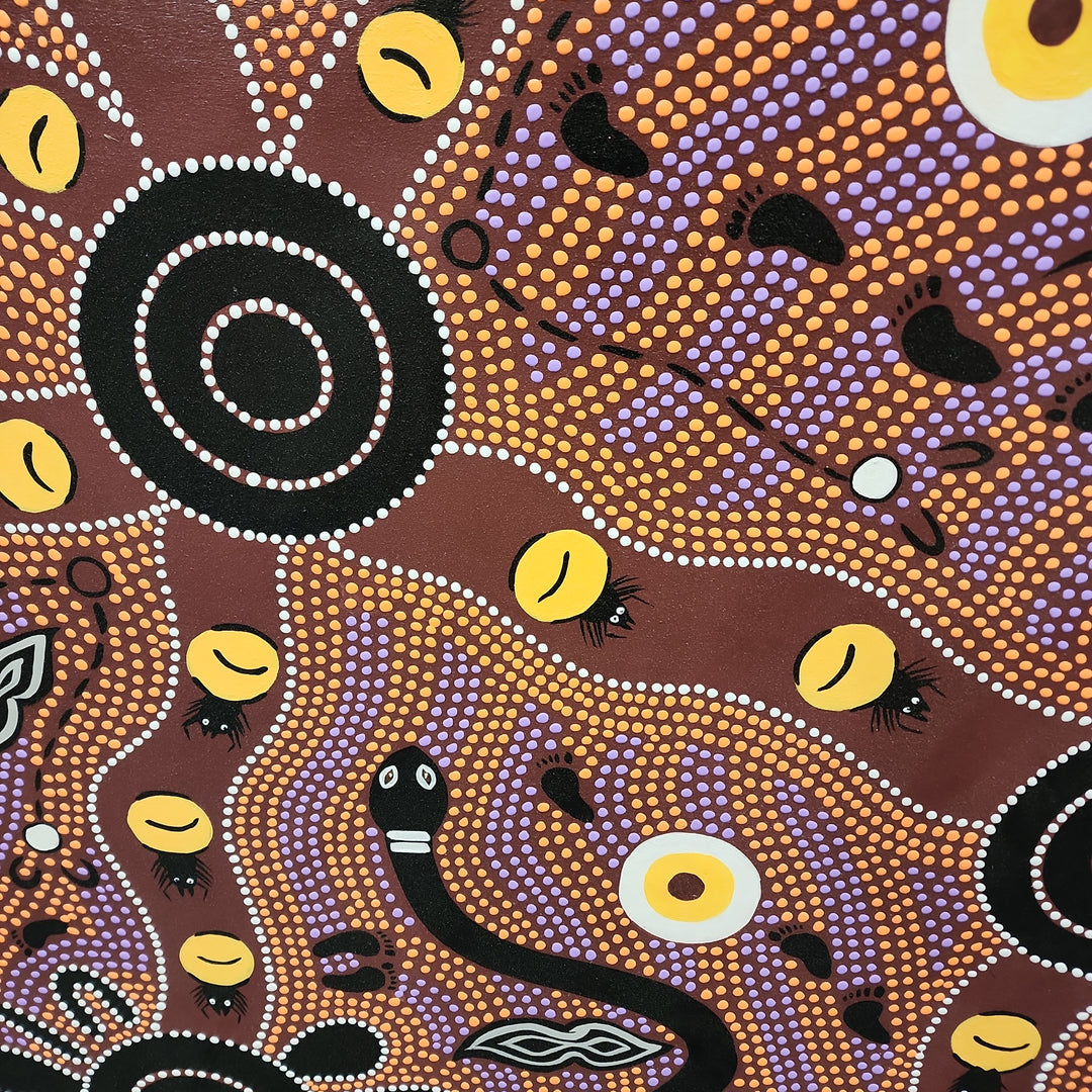 Of The Dreaming - Beautiful Modern Dot Painting Artwork, Feature Size 100x150cm