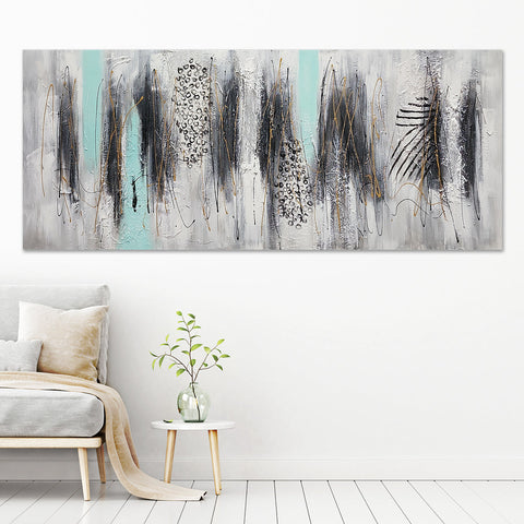 Entranced by the Exotic - Highly Textural Modern Abstract Art 100x240cm