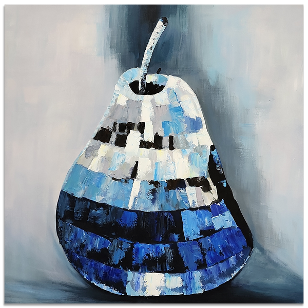 Pear Ecstasy - Whimsical Depiction of a Pear size 100x100cm
