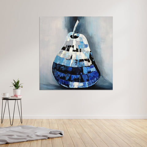 Pear Ecstasy - Whimsical Depiction of a Pear size 100x100cm