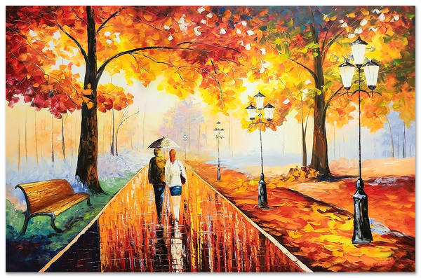 A Walk Through Bliss - Large Scale Palette Knife Oil Painting 150x230cm