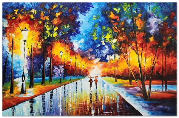 A Deamlike Pathway - Stunning Colourful Palette Knife Oil Painting 120x180cm