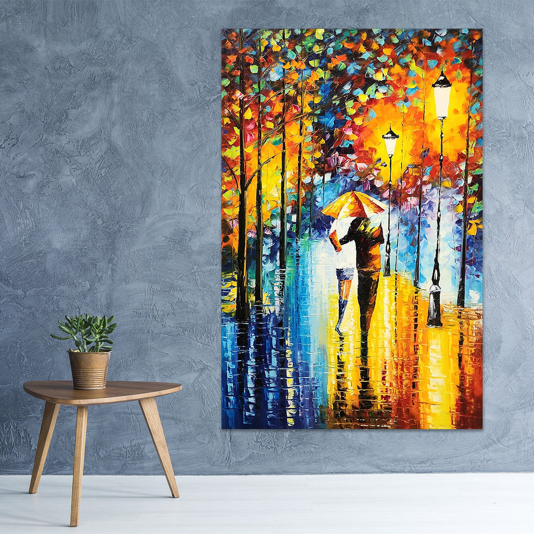 The Warmth of Love - Romantic Palette Knife Oil Painting Size 100x150cm