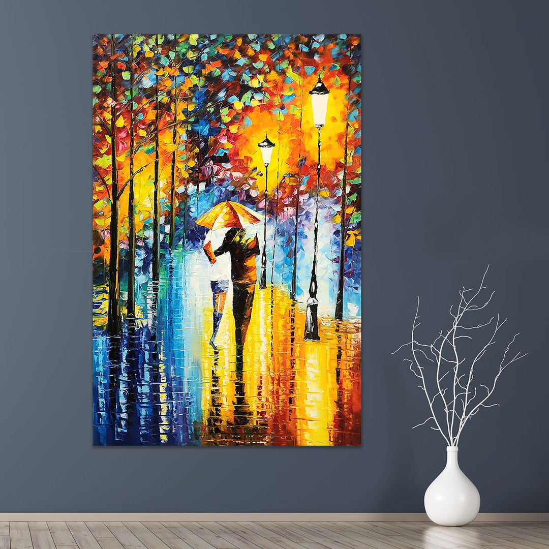 The Warmth of Love - Romantic Palette Knife Oil Painting Size 100x150cm