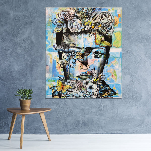 Earthly Beauty - Stunning Mixed Media Painted Portrait Art 100x120cm
