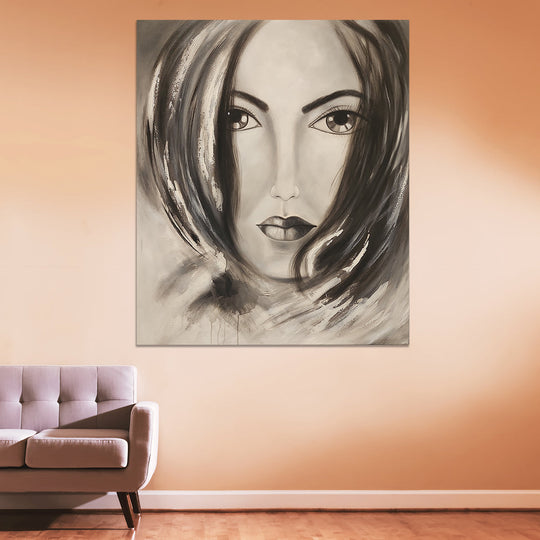 Portrait of a Girl - Beautiful Portrait of a Young Girl Size 100x120cm