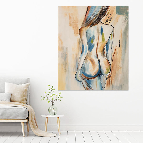 A Nude - Elegant Depiction of a Female Nude Size 100x120cm
