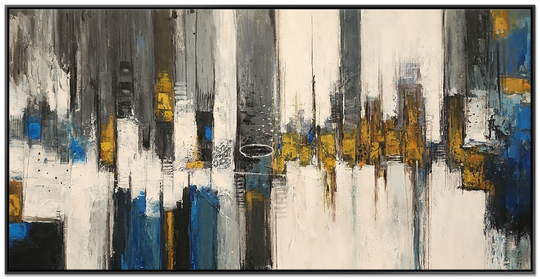 Industrially Complex - Modern Abstract Art Featuring Thick Textural Palette Knife Details, Size 100x200cm