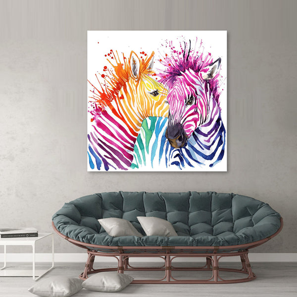 Stripes & Bliss - Canvas Print ART - CN217 - 100x100cm