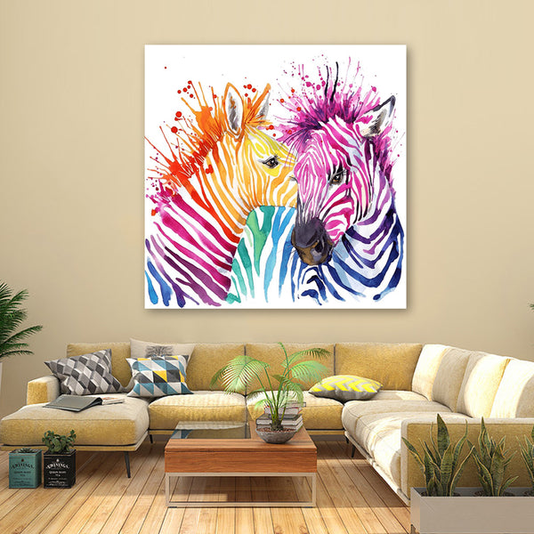 Stripes & Bliss - Canvas Print ART - CN217 - 100x100cm