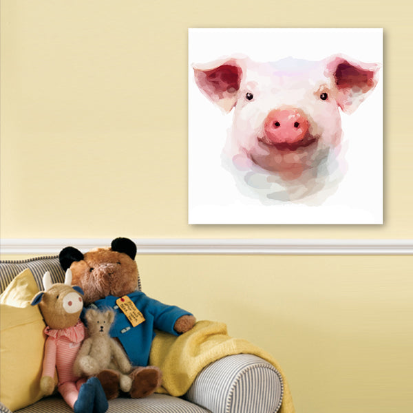 Portrait of a Pig - Canvas Print ART - CN324 - 60x60cm