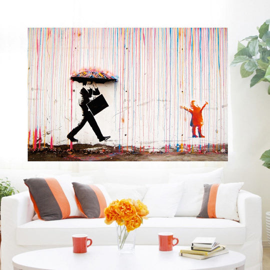 Girl in the Rain ( Banksy) - CN458 - Priceless ART:  Australia's Largest Range of Affordable ART