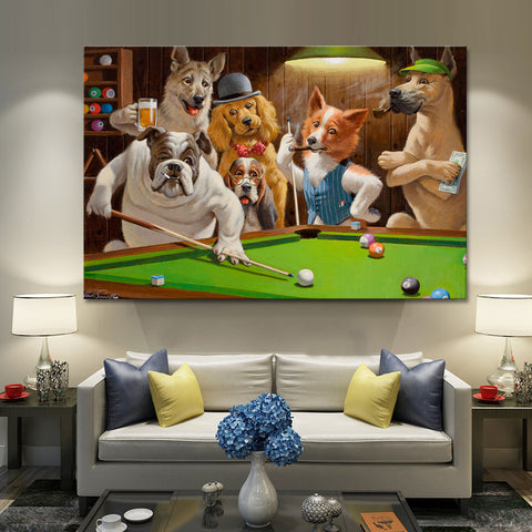 Dog Pool - Canvas Art - CN460