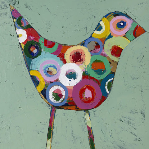 Quirky Birdie - Ready to hang Canvas Print - CN474 - 60x60cm