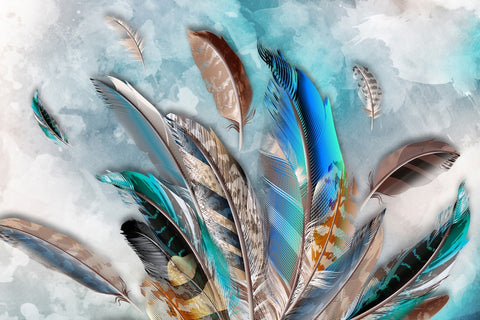 Feathers - Ready to Hang Canvas Print - CN540 - 60x90cm
