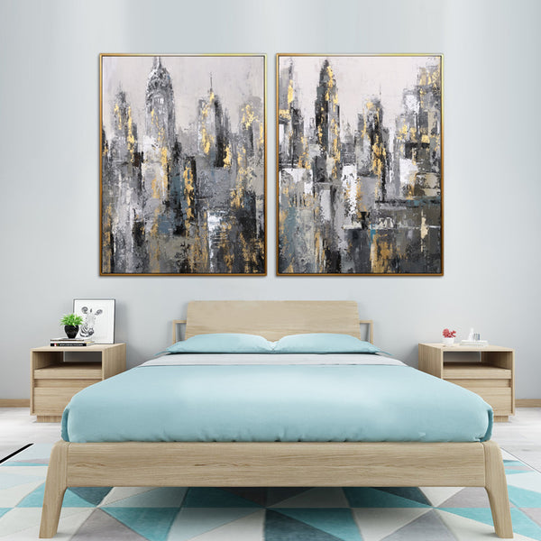 City Escape - Embellished Art with Floating Frame 2 pc Set - 100x150cm EA166