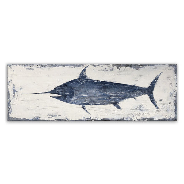 Sword Fish - Hand Embellished Canvas Art - EA269