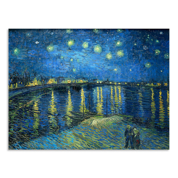 Van Gogh Night Over Rhone - Embellished Canvas Art - EA325