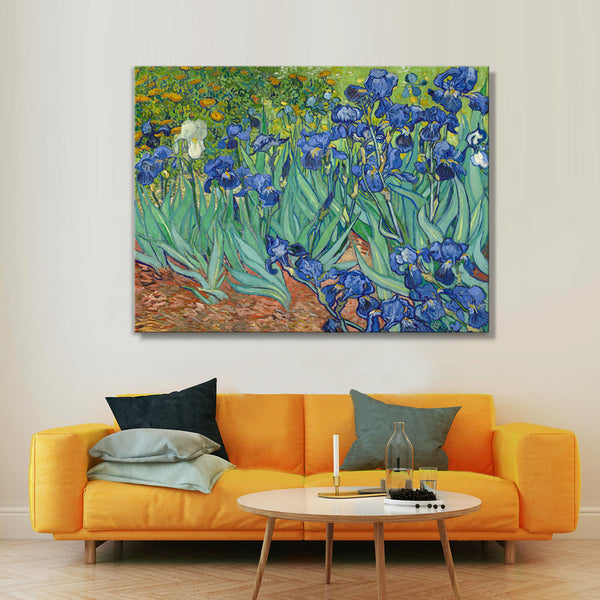 Van Gogh Irises - Embellished Canvas Art - EA330