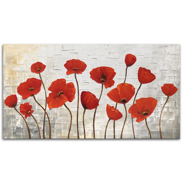 Red Bliss - Hand Embellished Canvas Art - EA855