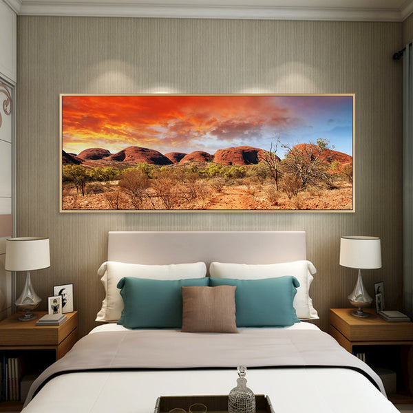 Uluru - The Olgas - Shadow Framed Art - JP111 - 80x200cm