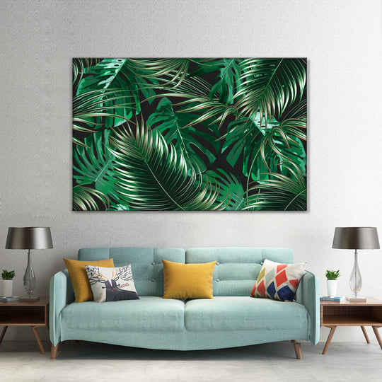 Tropical Leaves - Large Scale Canvas Art - JP325 - 150x230cm