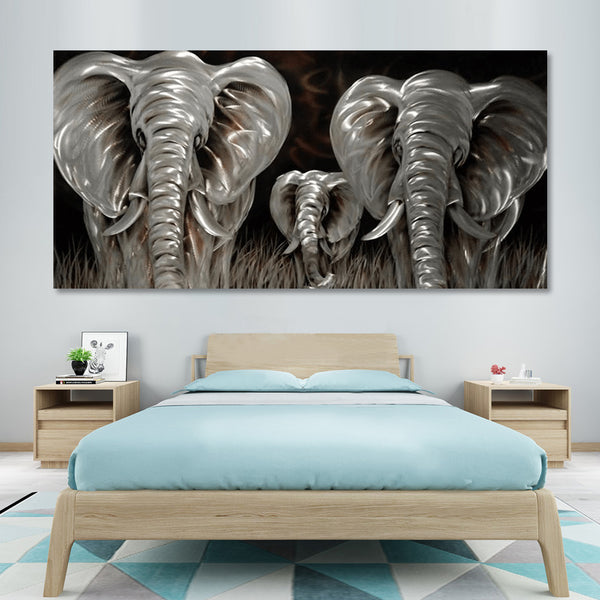 Elephants - Aluminium Wall ART - MA32